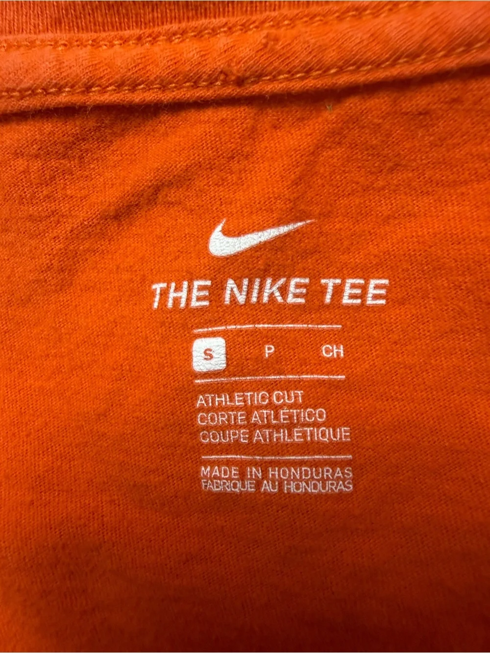 Nike Women’s Scoop Neck Logo Tee - Bright Orange with Silver Swoosh